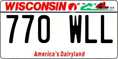 WI license plate 770WLL