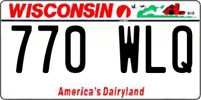 WI license plate 770WLQ