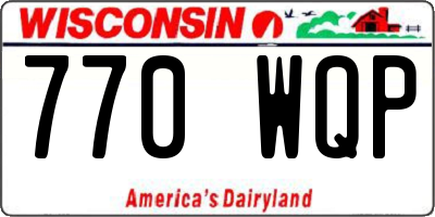 WI license plate 770WQP