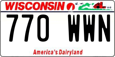 WI license plate 770WWN