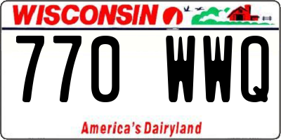 WI license plate 770WWQ