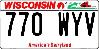 WI license plate 770WYV