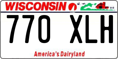 WI license plate 770XLH