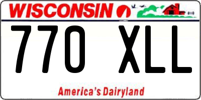WI license plate 770XLL