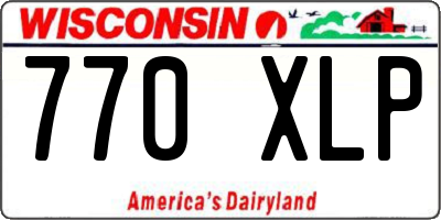 WI license plate 770XLP