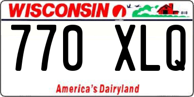 WI license plate 770XLQ