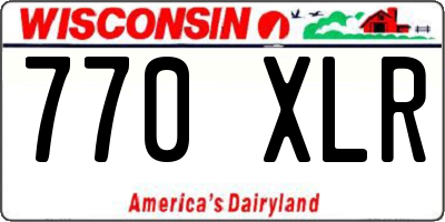 WI license plate 770XLR
