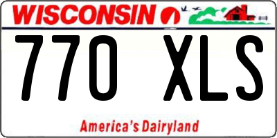 WI license plate 770XLS