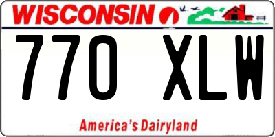 WI license plate 770XLW