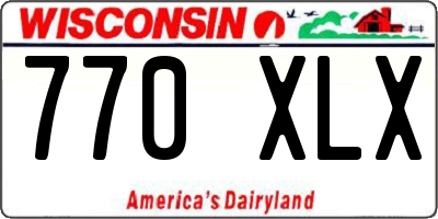 WI license plate 770XLX