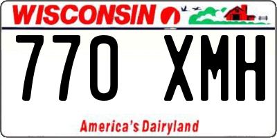 WI license plate 770XMH