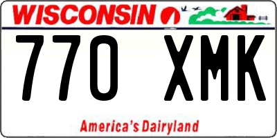 WI license plate 770XMK