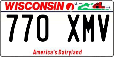 WI license plate 770XMV