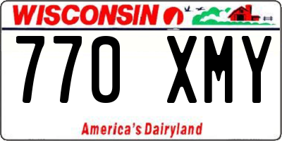 WI license plate 770XMY