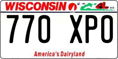 WI license plate 770XPO