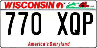 WI license plate 770XQP
