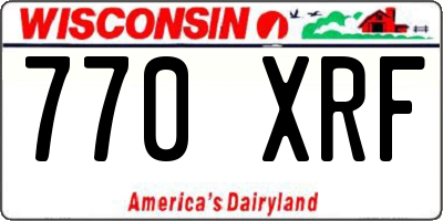 WI license plate 770XRF
