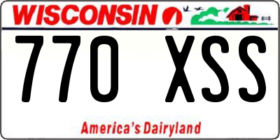 WI license plate 770XSS