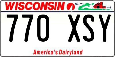 WI license plate 770XSY