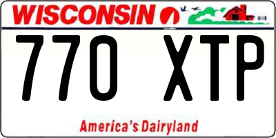 WI license plate 770XTP