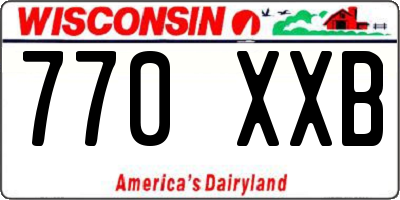 WI license plate 770XXB