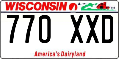 WI license plate 770XXD