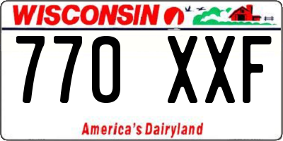 WI license plate 770XXF