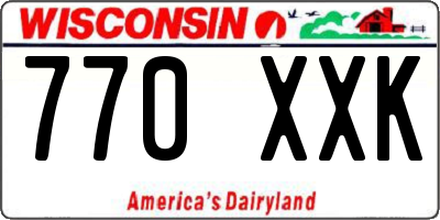 WI license plate 770XXK