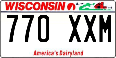 WI license plate 770XXM