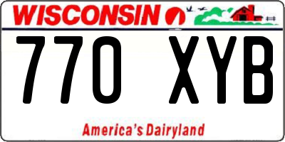 WI license plate 770XYB