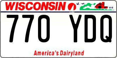 WI license plate 770YDQ