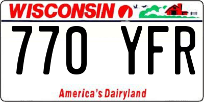 WI license plate 770YFR