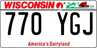 WI license plate 770YGJ
