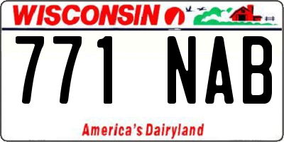 WI license plate 771NAB