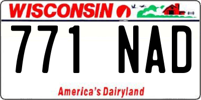 WI license plate 771NAD