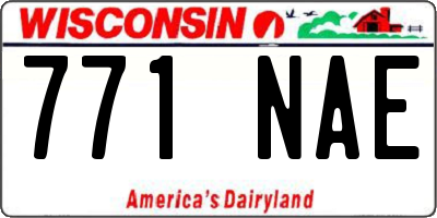 WI license plate 771NAE