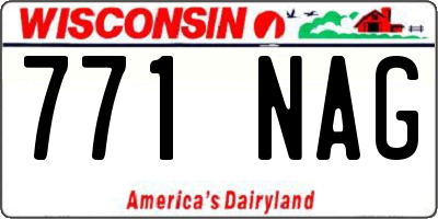 WI license plate 771NAG
