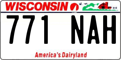 WI license plate 771NAH