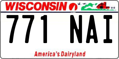 WI license plate 771NAI