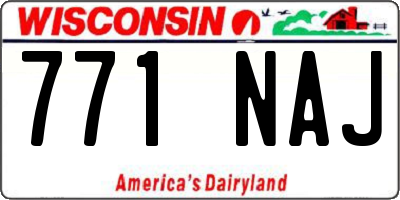 WI license plate 771NAJ