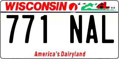 WI license plate 771NAL