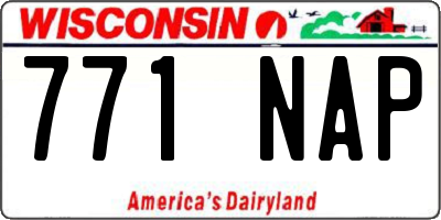 WI license plate 771NAP