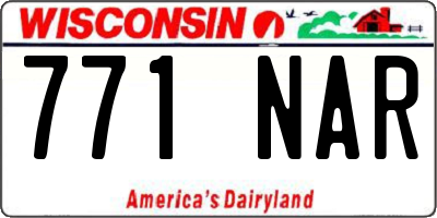 WI license plate 771NAR