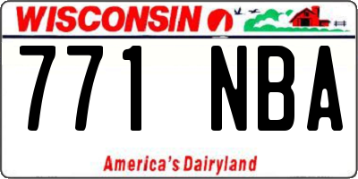 WI license plate 771NBA