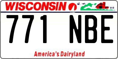 WI license plate 771NBE