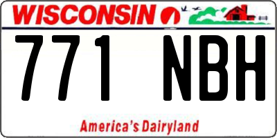 WI license plate 771NBH