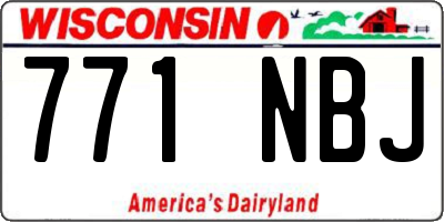 WI license plate 771NBJ