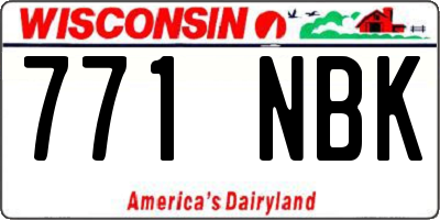 WI license plate 771NBK