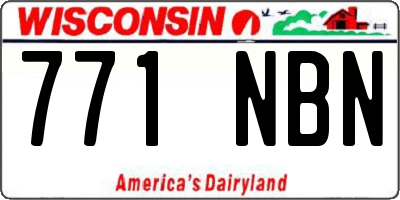 WI license plate 771NBN