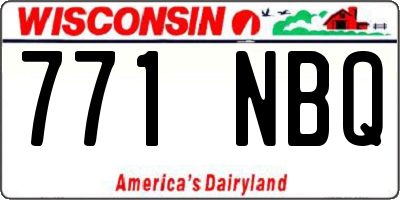 WI license plate 771NBQ